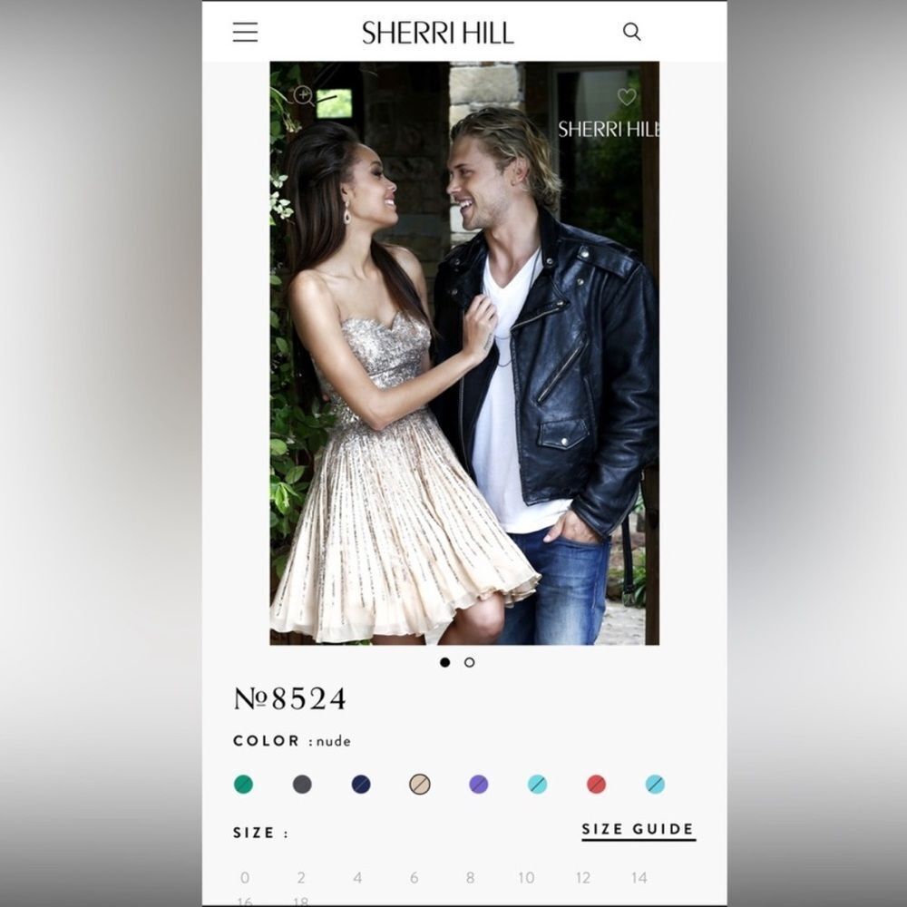 Sherri Hill Embellished Silk Fit & Flare Strapless Fit and Flare Dress 10 - Picture 12 of 16